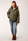 Roper Womens Hooded Down Puffer Jacket - Roper