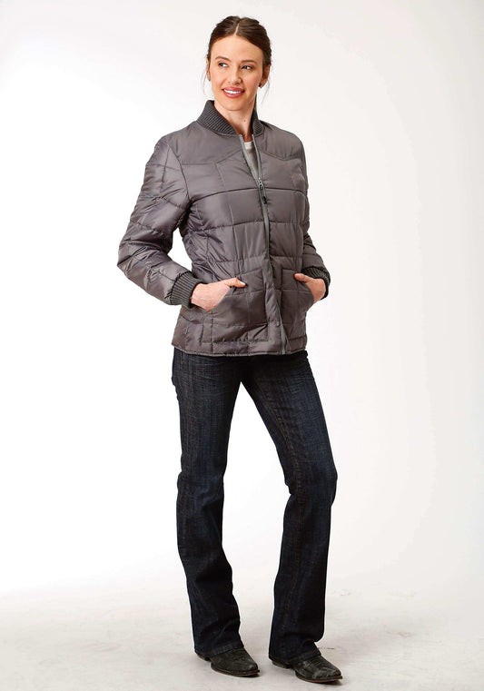 Roper Womens Grey Poly-Filled Jacket - Roper - Flyclothing LLC