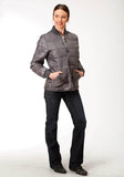 Roper Womens Grey Poly-Filled Jacket - Roper