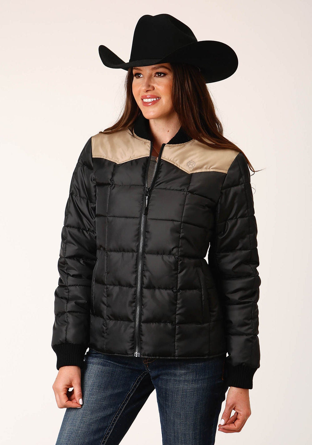 Roper Womens Poly Filled Western Quilted Polyfilled Jacket - Roper