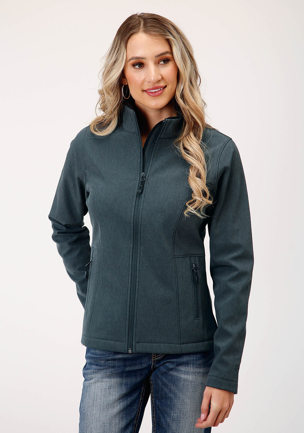 Roper Womens Heather Grey Soft Shell Tech Jacket - Roper