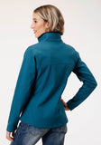Roper Womens Deep Teal Grid Soft Shell Tech Jacket - Roper