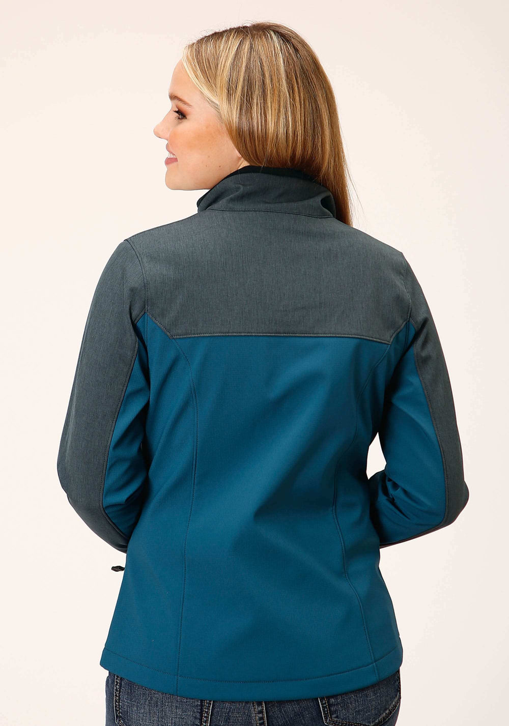 Roper Womens Grey Grey Combo Soft Shell Tech Jacket - Roper - Flyclothing LLC