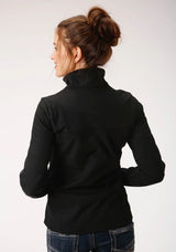 Roper Womens Black Softshell With Black Lining Zip Front Jacket - Roper - Flyclothing LLC