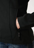 Roper Womens Black Softshell With Black Lining Zip Front Jacket - Roper