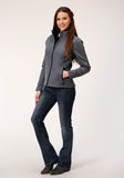 Roper Womens Heathered Grey Softshell Tech Jacket - Roper