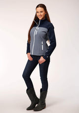 Roper Womens Pieced Navy Softshell Tech Jacket - Roper - Flyclothing LLC