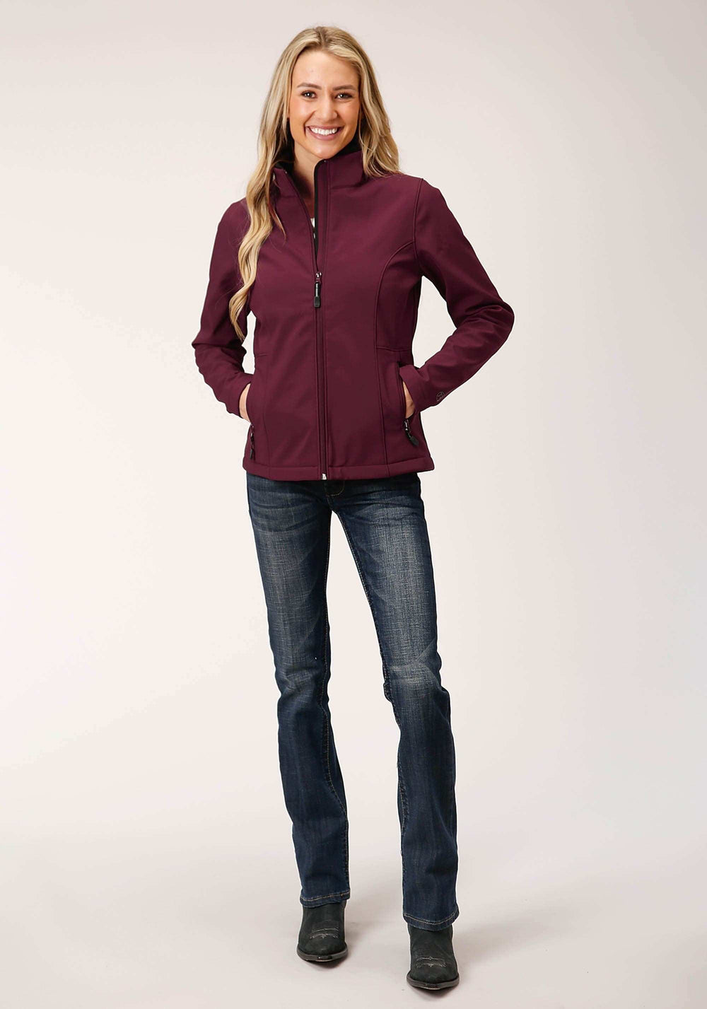 Roper Womens Wine Softshell Tech Jacket - Roper - Flyclothing LLC