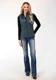 Roper Womens Tech Heather Grey Soft Shell Vest - Roper