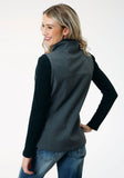 Roper Womens Tech Heather Grey Soft Shell Vest - Roper