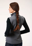 Roper Womens Tech Heathered Grey Softshell Vest - Roper