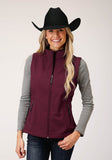 Roper Womens Tech Wine Softshell Vest - Roper