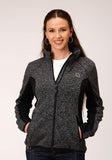 Roper Womens Melange Charcoal Grey Tech Jacket - Roper