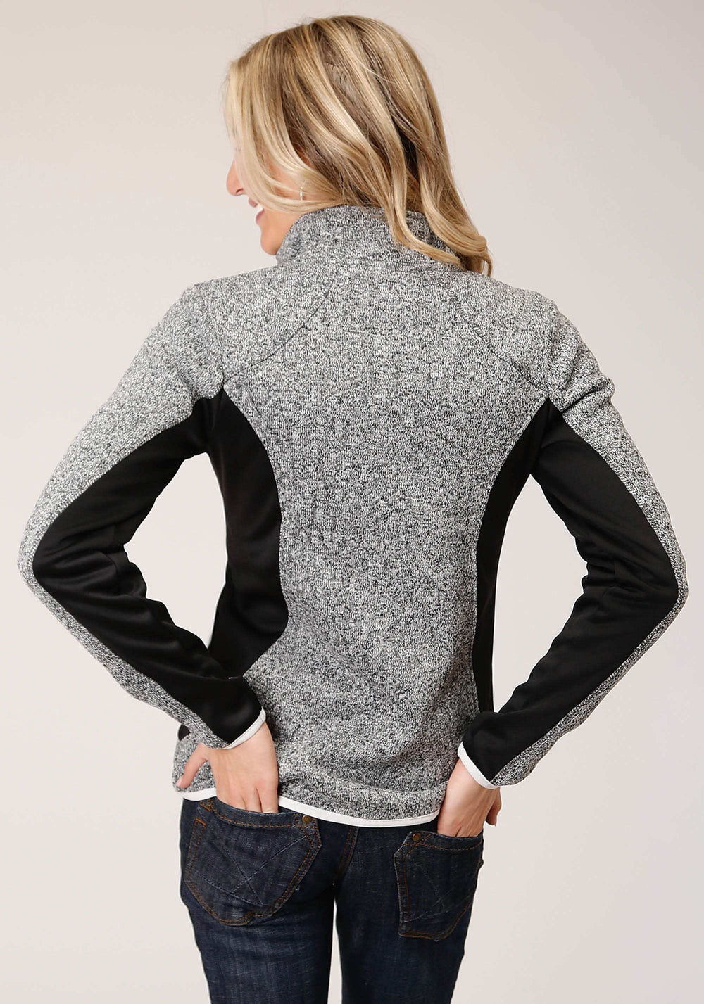 Roper Womens Sweater Knit Jacket Charcoal Black Tech Jacket - Roper - Flyclothing LLC
