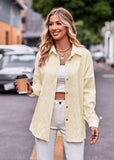 Dropped Shoulder Longline Shirt - Trendsi - Flyclothing LLC