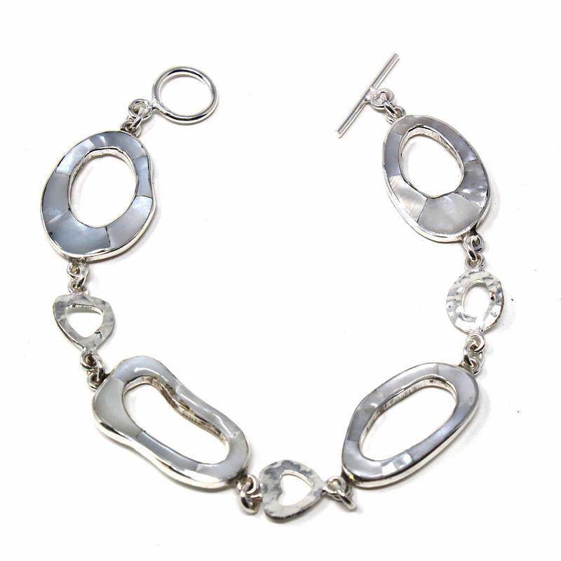 Bracelet, Mother-of-Pearl Rings - Artisana