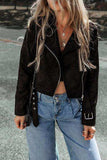Zip Up Collared Neck Jacket - Trendsi - Flyclothing LLC