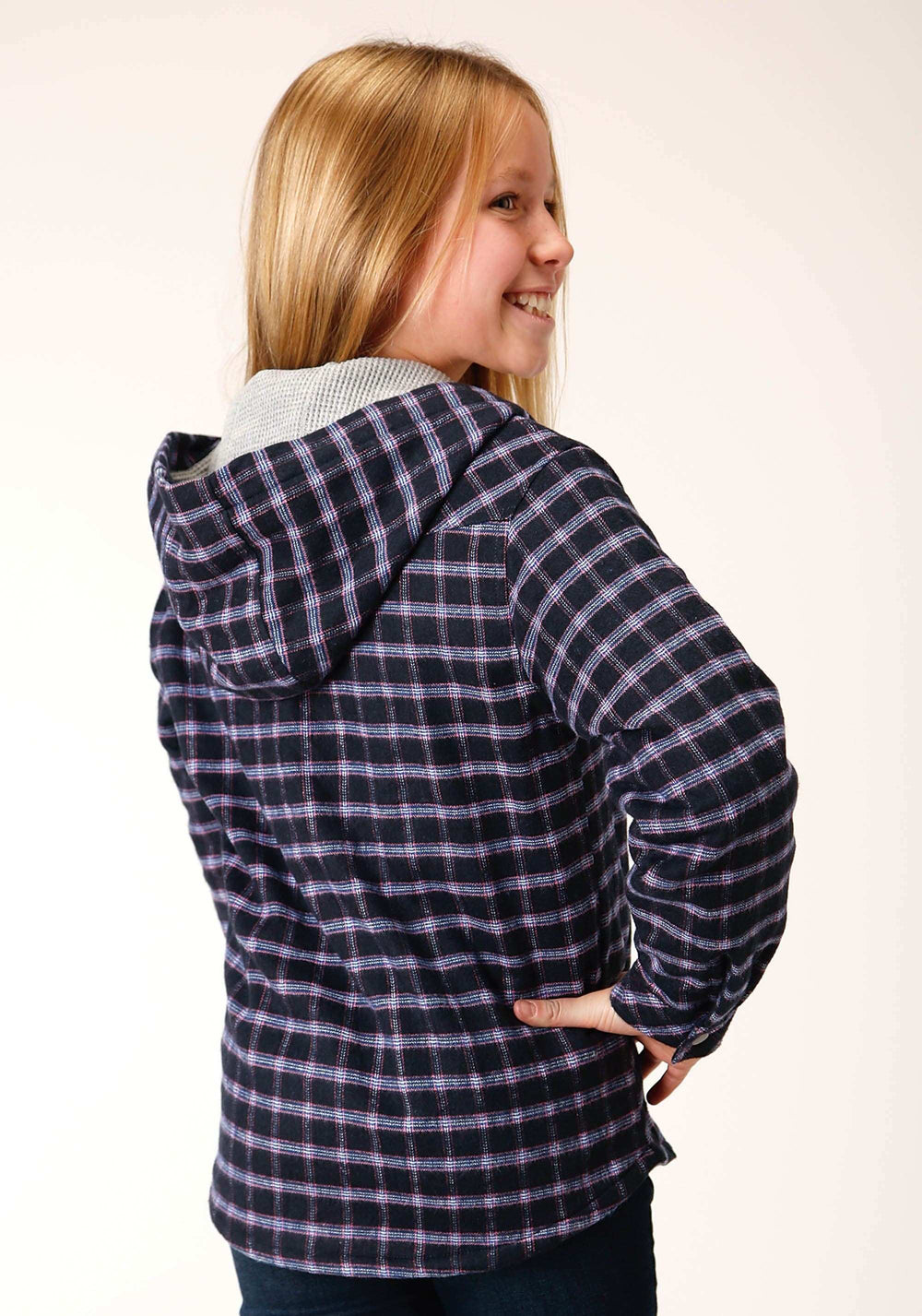 Roper Girls Long Sleeve Snap Thermal Lined Flannel Shirt Jacket - Roper - Flyclothing LLC