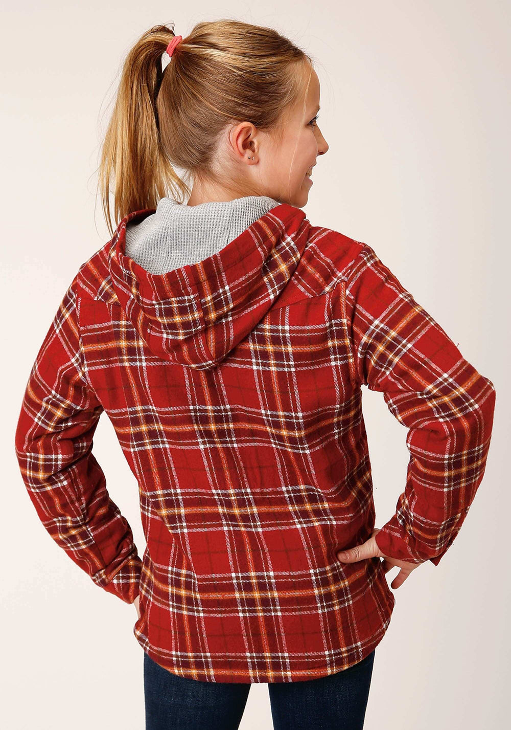 Roper Girls Long Sleeve Snap Thermal Lined Flannel Shirt Jacket - Roper - Flyclothing LLC