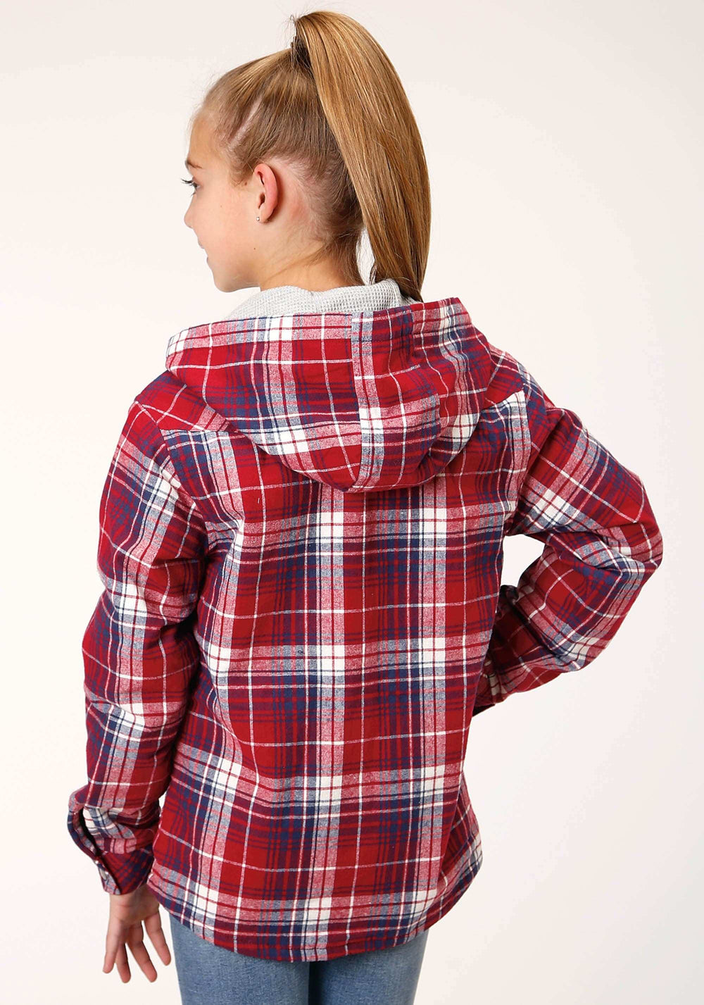 Roper Girls Long Sleeve Snap Thermal Lined Flannel Shirt Jacket - Roper - Flyclothing LLC