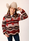 Roper Girls Womens Blanket Aztec Polar Fleece Pullover - Roper