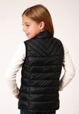 Roper Girls Parachute Black Down Vest - Roper