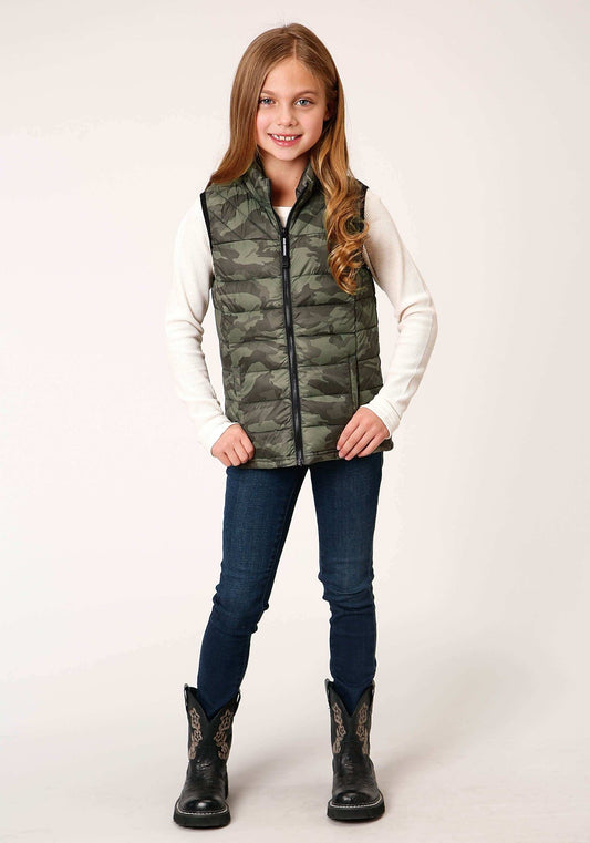 Roper Girls Parachute Camo Down Vest - Roper - Flyclothing LLC