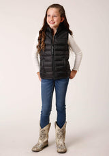 Roper Girls Black Nylon Parachute Down Vest - Roper - Flyclothing LLC