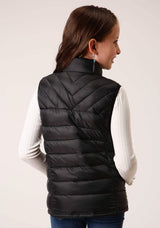 Roper Girls Black Nylon Parachute Down Vest - Roper - Flyclothing LLC