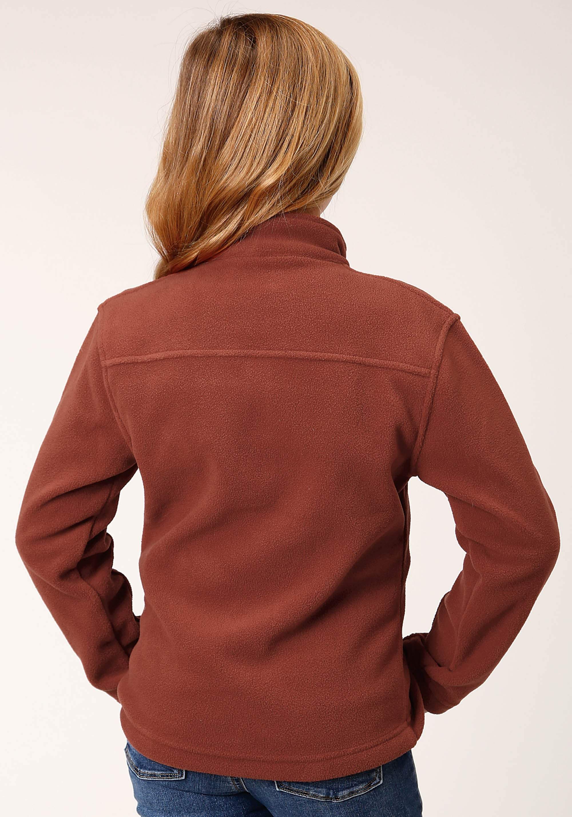 Roper Girls Sienna Rust Micro Polar Fleece Pullover - Roper - Flyclothing LLC