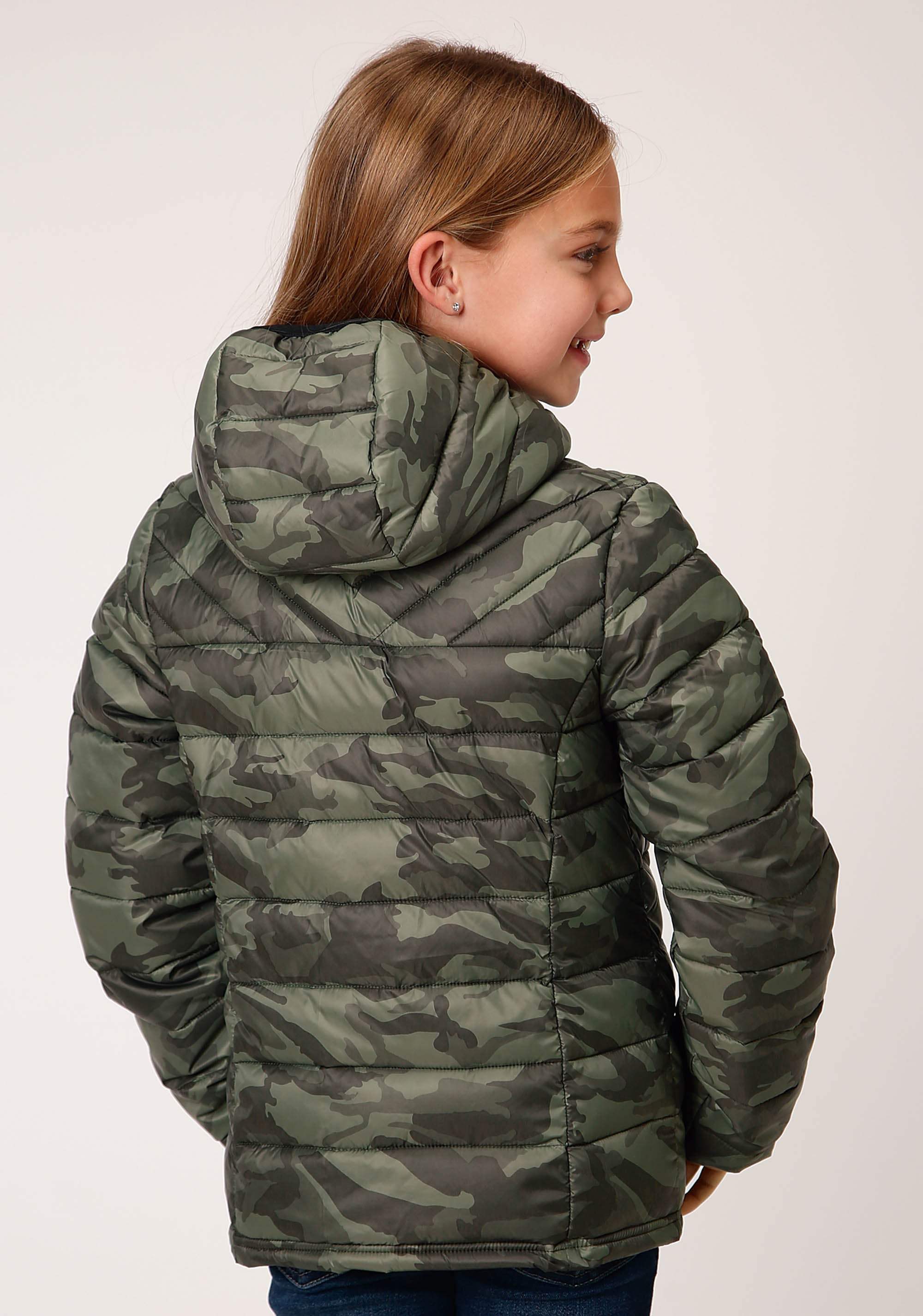 Roper Girls Parachute Camo Hooded Down Jacket - Roper - Flyclothing LLC
