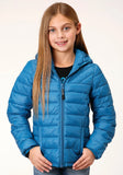 Roper Girls Teal Crushable Poly Filled Down Jacket - Roper
