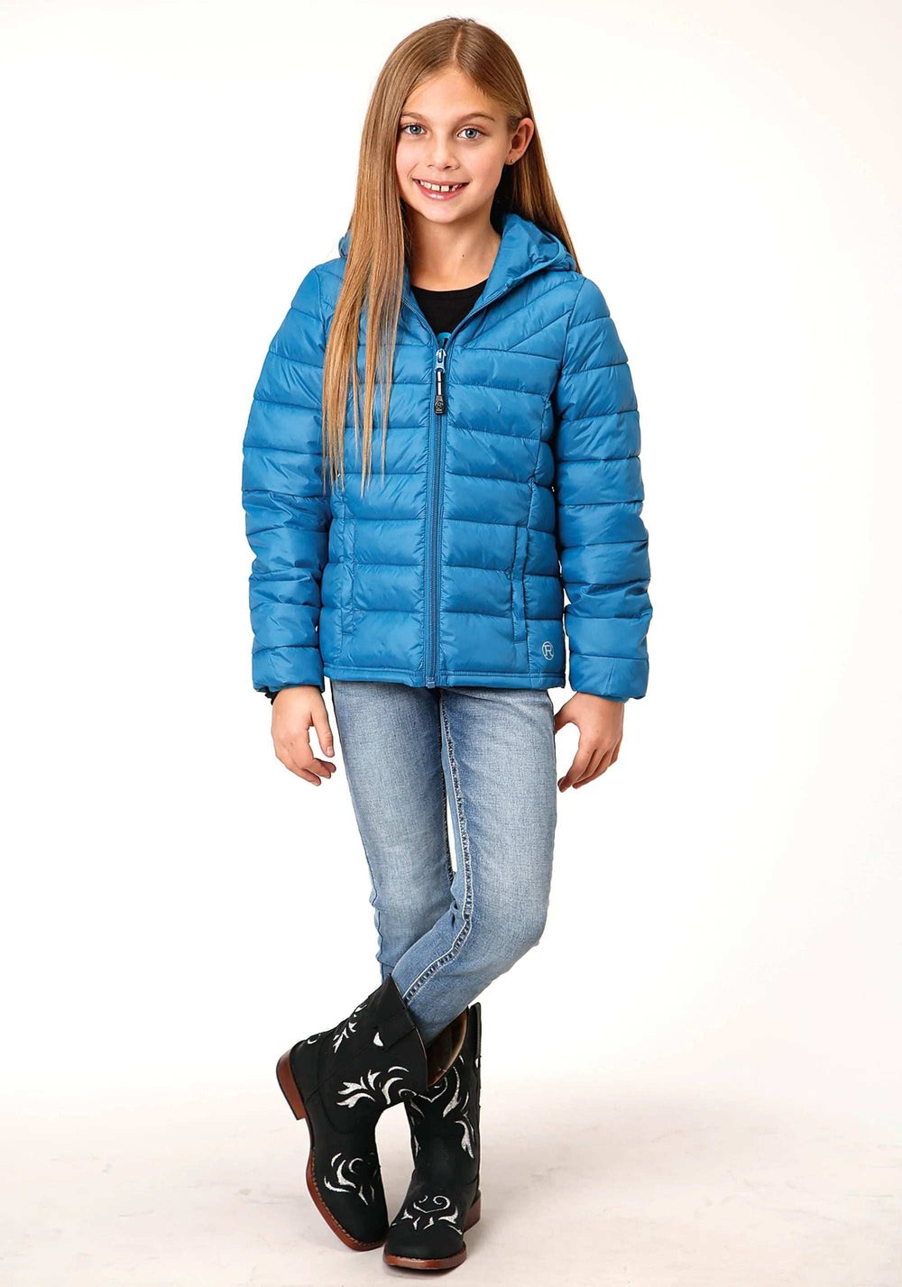 Roper Girls Teal Crushable Poly Filled Down Jacket - Roper - Flyclothing LLC