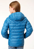 Roper Girls Teal Crushable Poly Filled Down Jacket - Roper