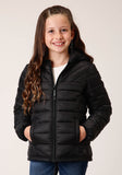 Roper Girls Black Nylon Parachute Down Jacket - Roper
