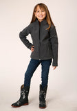 Roper Girls Heather Grey Soft Shell Tech Jacket - Roper