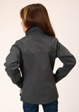 Roper Girls Heather Grey Soft Shell Tech Jacket - Roper