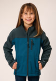 Roper Girls Grey Grey Combo Soft Shell Tech Jacket - Roper