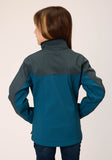 Roper Girls Grey Grey Combo Soft Shell Tech Jacket - Roper