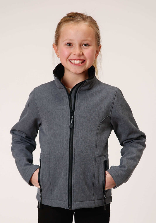 Roper Girls Heathered Grey Softshell Tech Jacket - Roper - Flyclothing LLC