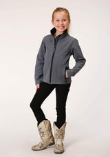 Roper Girls Heathered Grey Softshell Tech Jacket - Roper - Flyclothing LLC