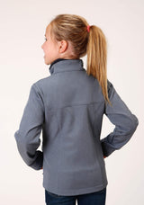 Roper Girls Heathered Blue Softshell Tech Jacket - Roper - Flyclothing LLC