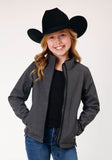Roper Girls Heather Grey Softshell Tech Jacket - Roper