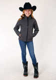 Roper Girls Heather Grey Softshell Tech Jacket - Roper