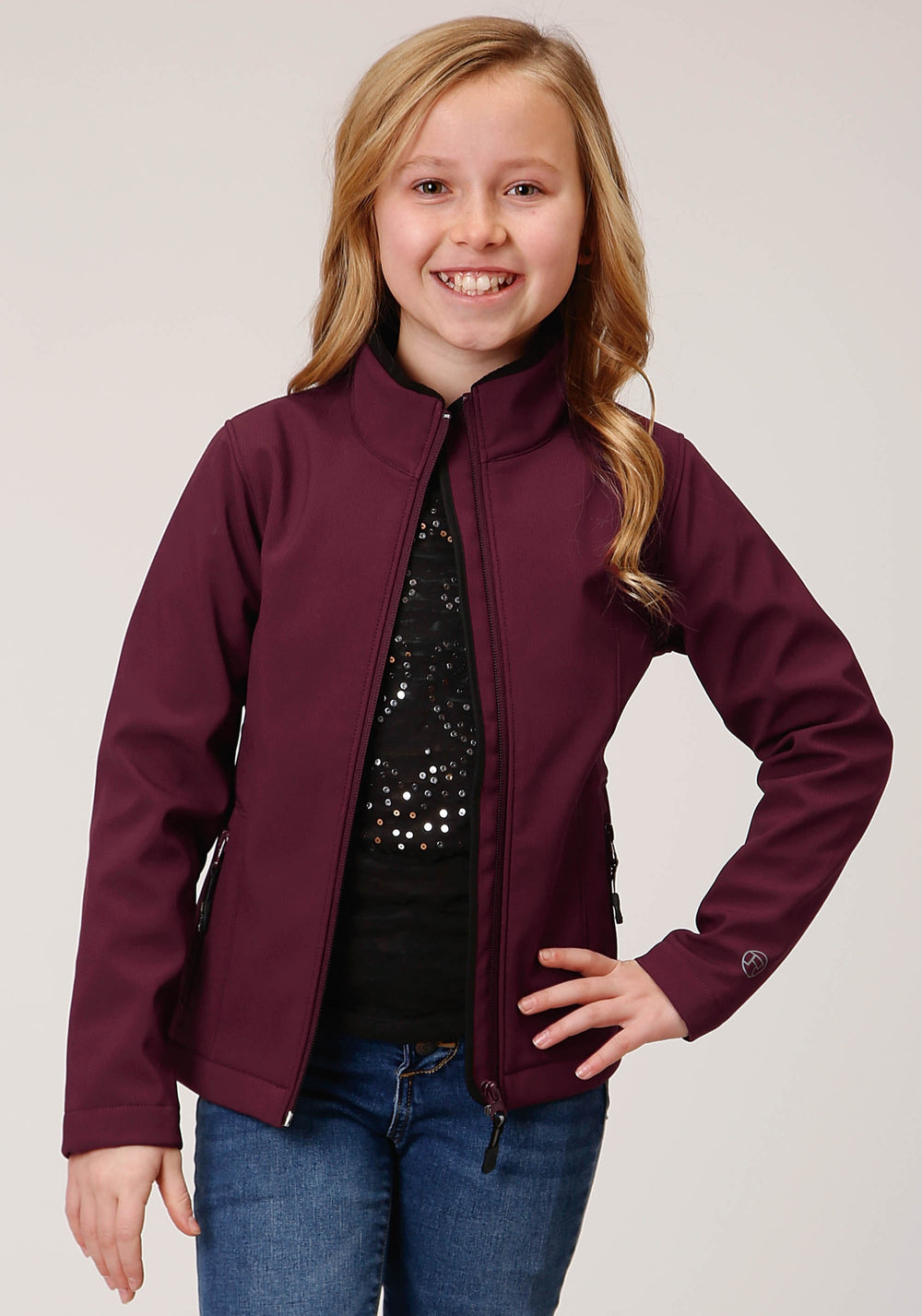 Roper Girls Wine Softshell Tech Jacket - Roper