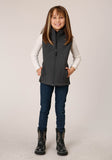 Roper Girls Heather Grey Soft Shell Tech Vest - Roper