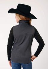 Roper Girls Heather Grey Softshell Tech Vest - Roper - Flyclothing LLC