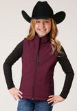 Roper Girls Wine Softshell Tech Vest - Roper