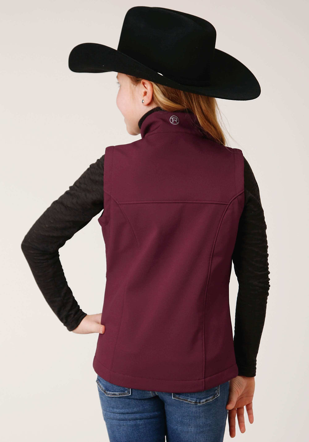 Roper Girls Wine Softshell Tech Vest - Roper - Flyclothing LLC