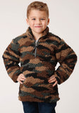 Roper Boys Polar Fleece Camo Print Pullover - Roper
